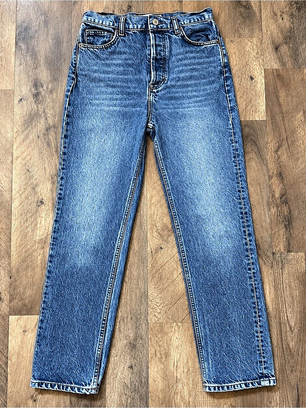 Reformation Cynthia High Rise Straight Jeans Blue Waist 25